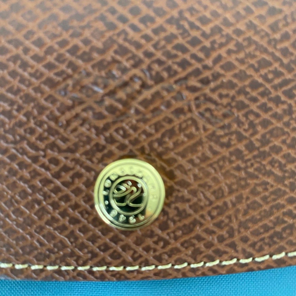 Elegant Blue and Brown Longchamp tote Bag - Picture 7 of 8